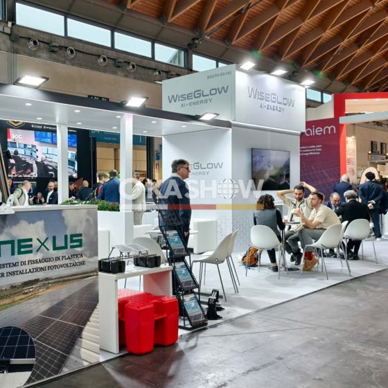 Italian booth design and construction - Powerway New Energy unveils its latest products at the Rimini Fiera in Italy